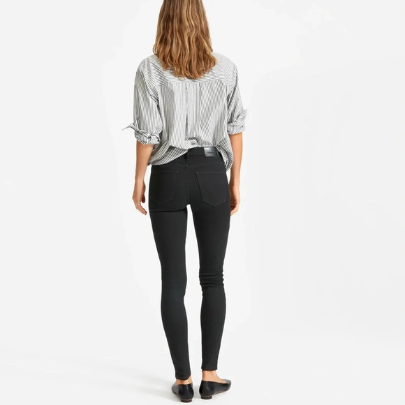 Everlane The Mid Rise Skinny Jeans Black Ankle Length NEW NWT Classic size 24 - Picture 2 of 14